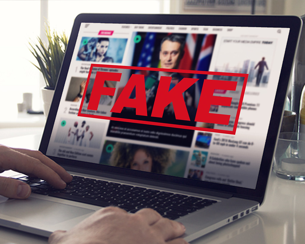 "Fake News - Computer Screen Reading Fake News" by mikemacmarketing is licensed under CC BY 2.0. To view a copy of this license, visit https://creativecommons.org/licenses/by/2.0/
